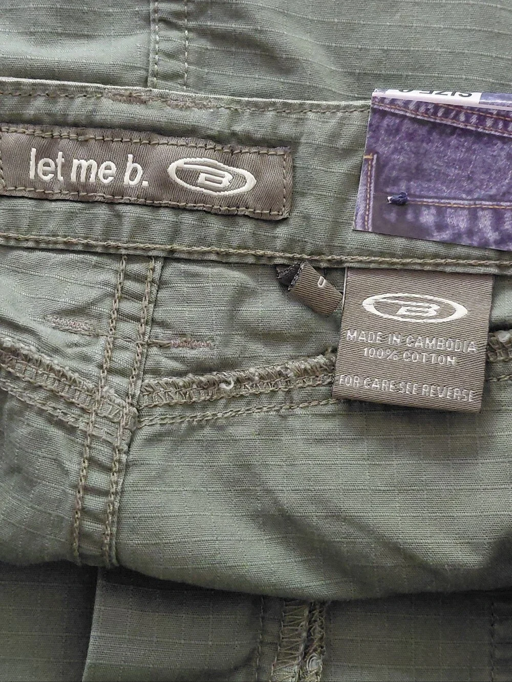 NWT Y2K VTG 90's/2000's BONGO Olive Cargo Utility Mini Skirt Size 0